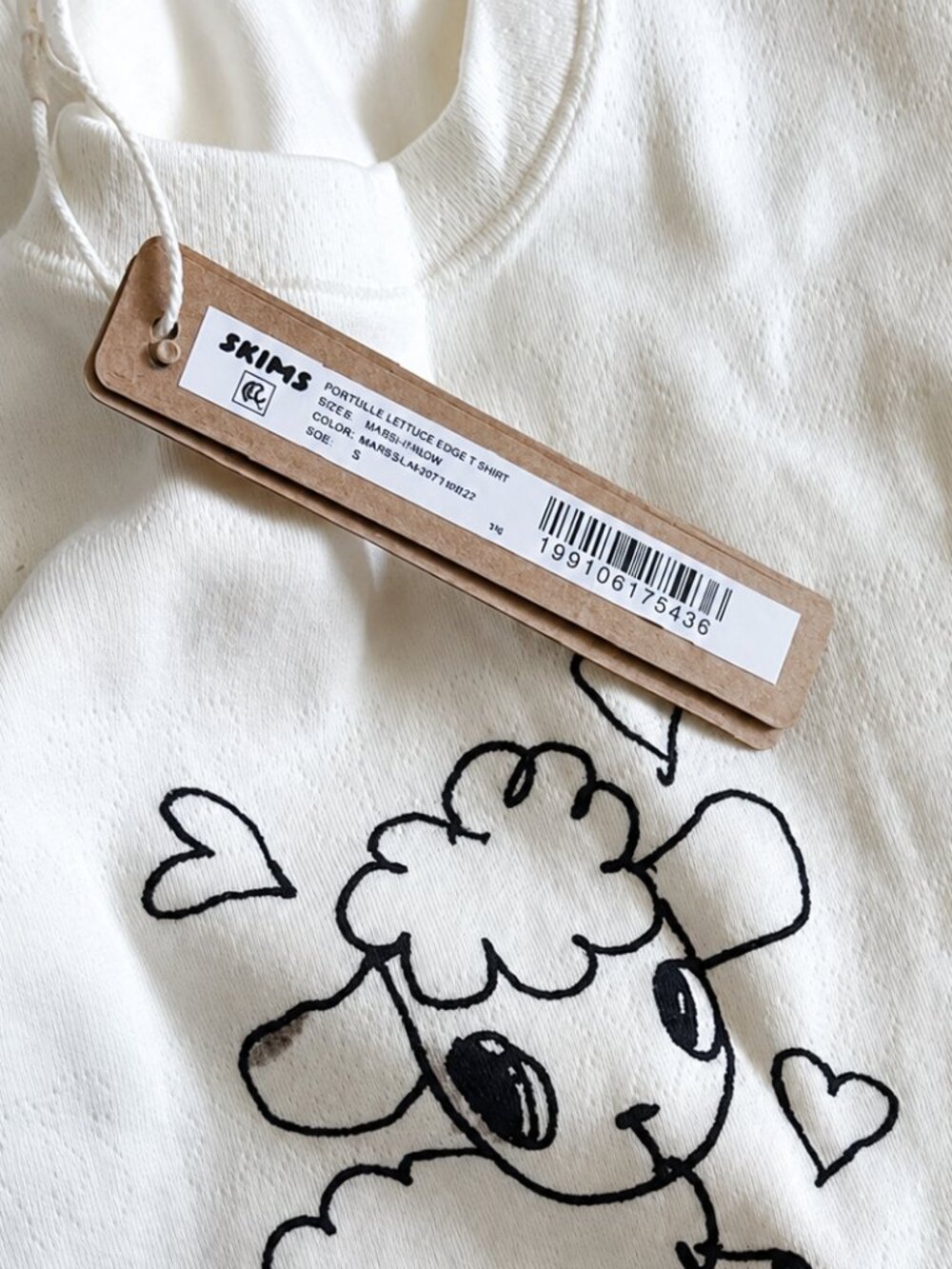 ✨ NWT SKIMS Limited Edition Marble Sheep Bunny Pointelle Lounge Set S/M - Picture 7 of 11
